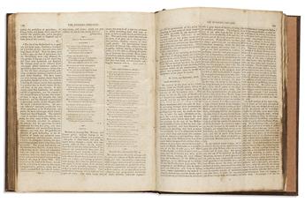 (LEWIS & CLARK.) Volume of "The Evening Fire-Side" including the first magazine printing of the first returning expedition letter.